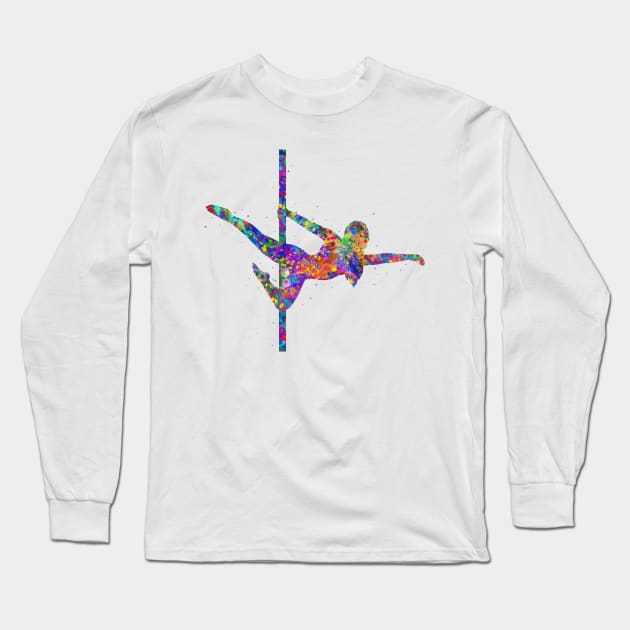 Pole dance Long Sleeve T-Shirt by Yahya Art
